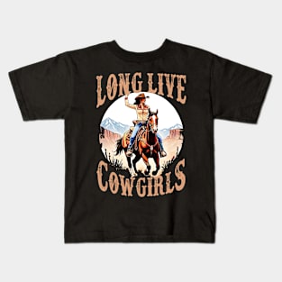 Long Live Howdy Rodeo Western Country Southern Cowgirls Kids T-Shirt